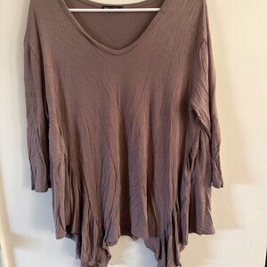 Women's V-Neck Brown Top